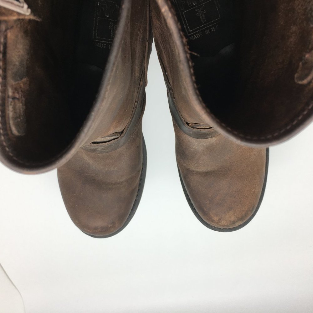 Frye Brown Leather Engineer Boots - Picture 10 of 12
